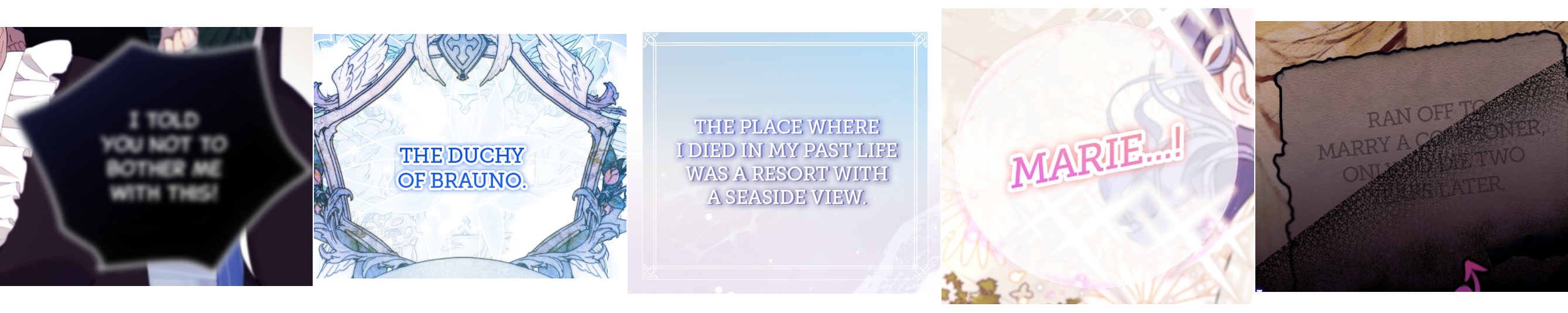 Ambiguous webtoon text regions including blurred, transparent, decorative, frame-like, and banner-like examples