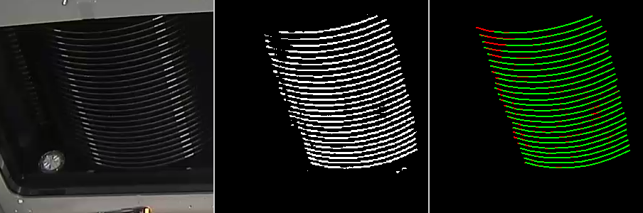 Camera input, wafer-edge segmentation, and slot-verification result